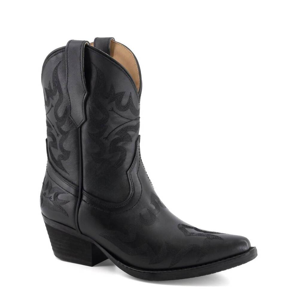 NEW FORASTERO women's leather western boots in black